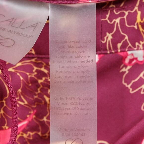 CALIA Floral Drawstring Board Shorts Quick Dry Athleisure Pink Womens Sz L - Picture 6 of 6